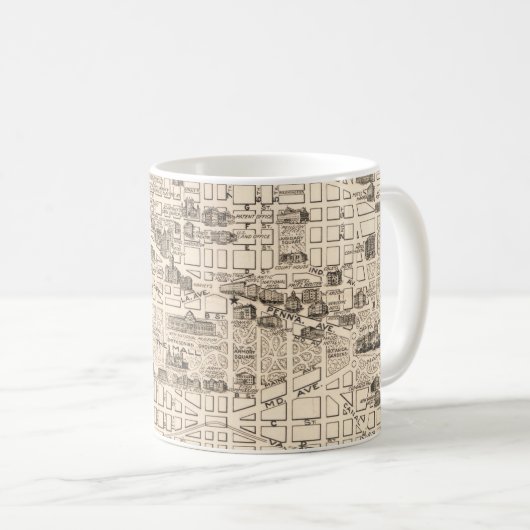 Mug Carte de Washington DC (Devant droit)