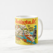 Mug Carte de Washington DC (Devant droit)