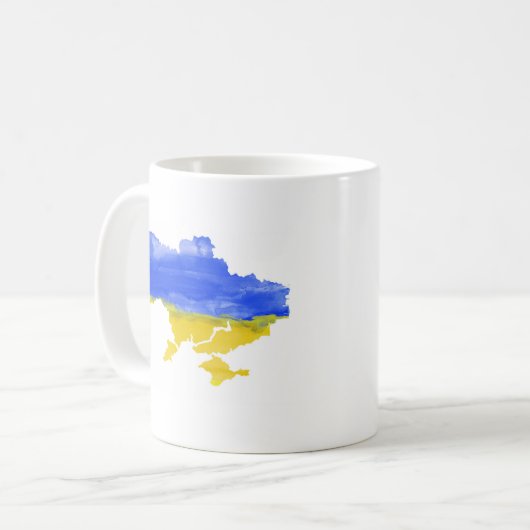 Mug Carte d'eau ukrainienne (Devant gauche)