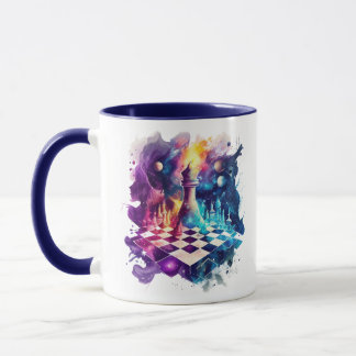 Mug Carte d'échecs aquarelle