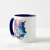 Mug Carte d'échecs aquarelle (Devant gauche)