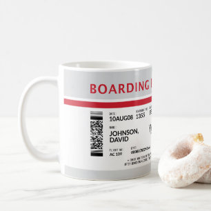 Mug Carte d'embarquement - Gris