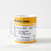 Mug Carte d'embarquement - Jaune (Devant gauche)
