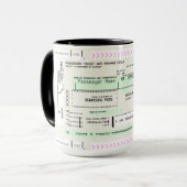Mug Carte d'embarquement personnalisable (Devant gauche)
