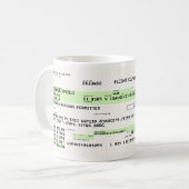 Mug Carte d'embarquement - Rétro (Devant gauche)