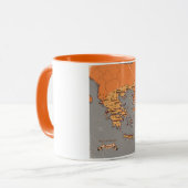 Mug Carte des anciens comtés de Grèce (Devant gauche)