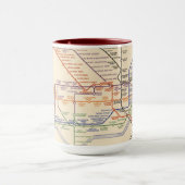 Mug Carte des chemins de fer souterrains de Londres (Centre)