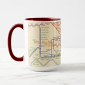 Mug Carte des chemins de fer souterrains de Londres (Gauche)