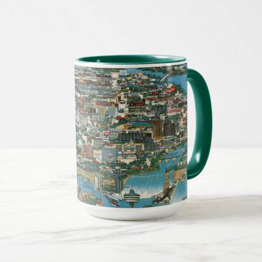 Mug Carte des chutes du Niagara (Devant droit)
