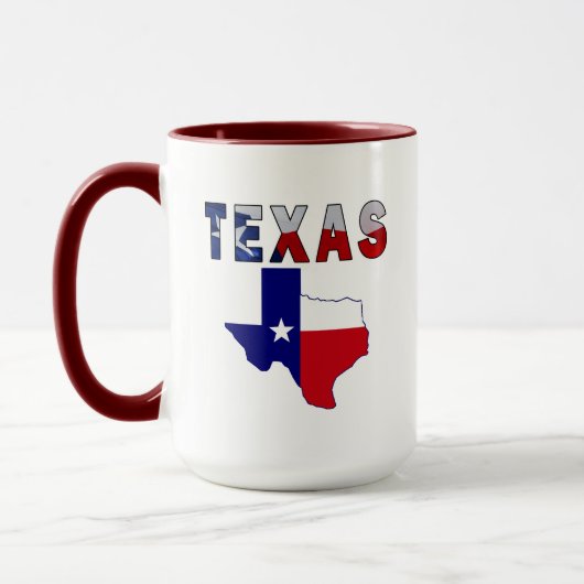 Mug Carte des drapeaux avec le Texas (Gauche)