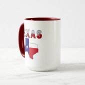 Mug Carte des drapeaux avec le Texas (Devant gauche)