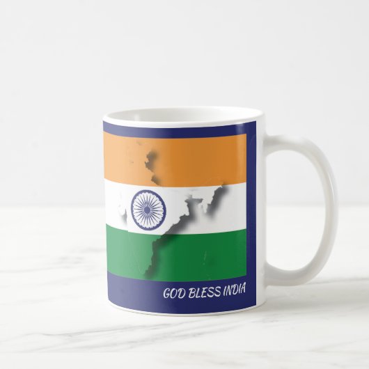 Mug CARTE DES DRAPEAUX INDIENS Écritures Customisées B (Droite)