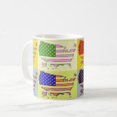 Mug Carte des Etats-Unis - bruit (Devant gauche)