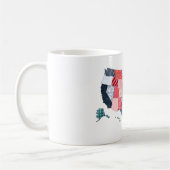 Mug Carte des Etats-Unis dans une conception d'édredon (Gauche)