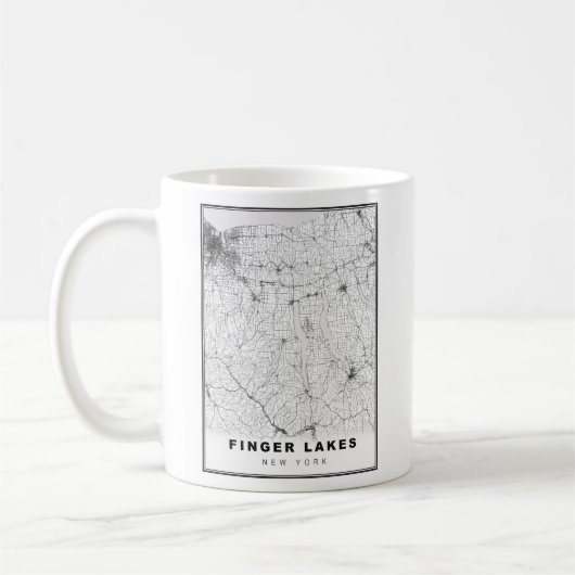 Mug Carte des Finger Lakes (Gauche)