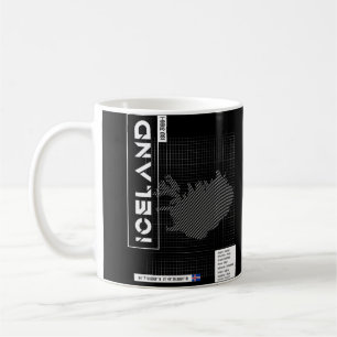 Mug Carte des formes futuristes islandaises