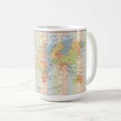 Mug Carte des fuseaux horaires mondiaux (Devant droit)