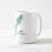 Mug Carte des Hébrides extérieures Écosse (Devant droit)