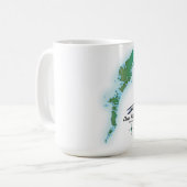 Mug Carte des Hébrides extérieures Écosse (Devant gauche)