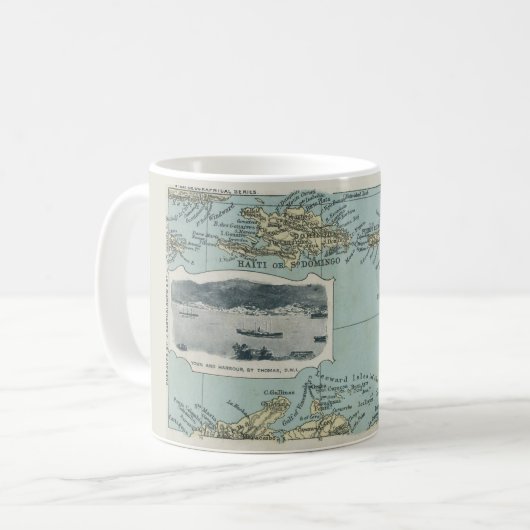 Mug Carte des îles Antilles (Devant gauche)