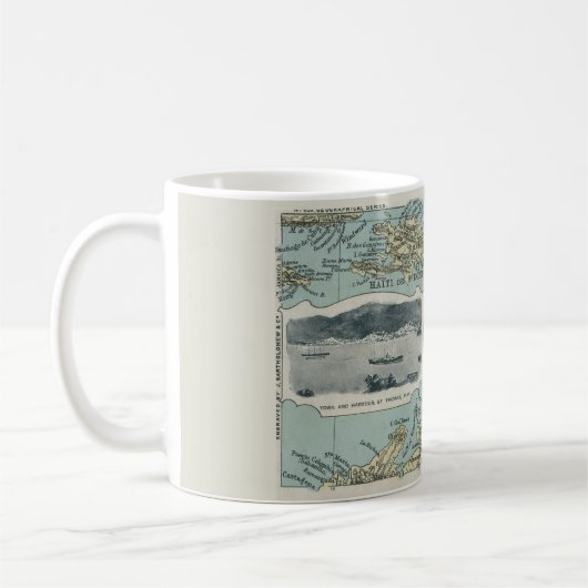 Mug Carte des îles Antilles (Gauche)