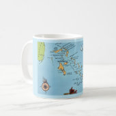 Mug Carte des îles Bahamas (Devant gauche)
