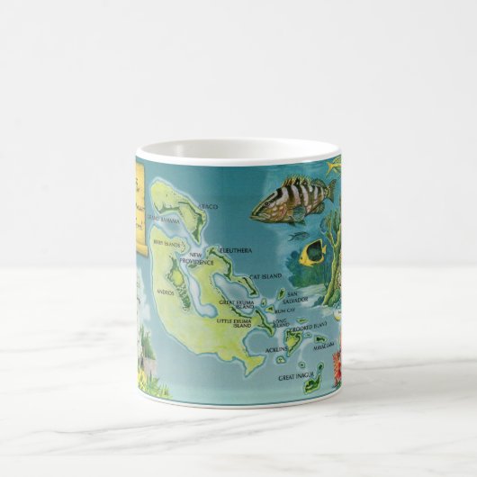 Mug Carte des îles Bahamas (Centre)