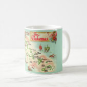 Mug Carte des îles Bahamas en voile (Devant droit)