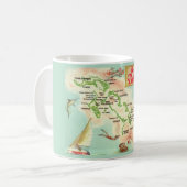 Mug Carte des îles Bahamas en voile (Devant gauche)