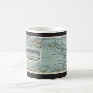Mug Carte des îles des Caraïbes