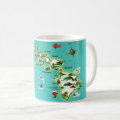 Mug Carte des Îles Hawaïennes (Devant droit)