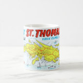 Mug Carte des Îles Vierges de Saint-Thomas (Centre)