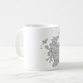 Mug Carte des mots écossais Slang (Devant gauche)