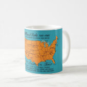 Mug Carte des parcs nationaux d'Amérique (Devant droit)