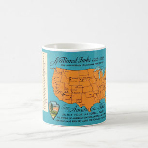 Mug Carte des parcs nationaux d'Amérique