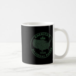 Mug Carte des parcs nationaux Randonnée Voyage Camping