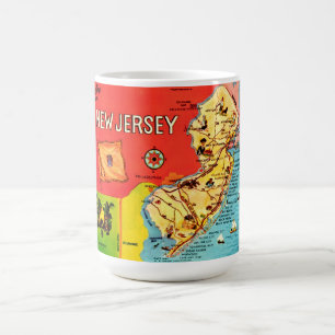 Mug Carte des plages du New Jersey