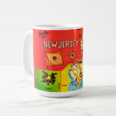 Mug Carte des plages du New Jersey (Devant gauche)
