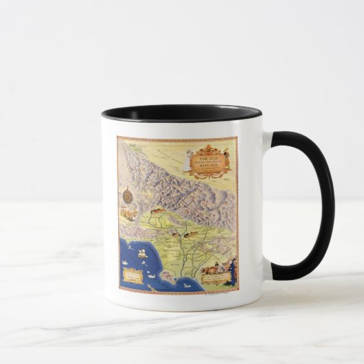 Mug Carte des Ranchos espagnols et mexicains de Los An (Droite)