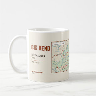 Mug Carte des sentiers de randonnée de Big Bend Nation