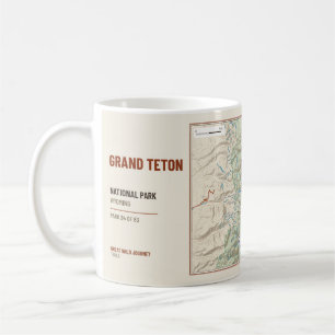 Mug Carte des sentiers de randonnée du Grand Teton Nat