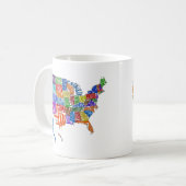 Mug Carte des USA (Devant gauche)