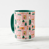 Mug Carte des vacances de Noël Motif (Devant gauche)