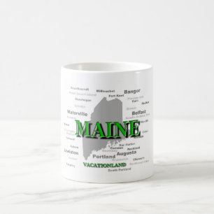 Mug Carte Des Villes Et Villes Du Maine State Pride