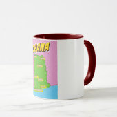 Mug Carte des voyages au Ghana (Devant droit)