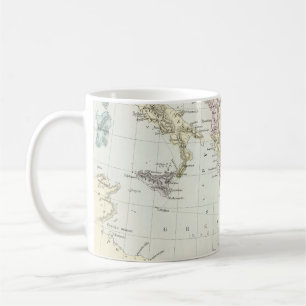 Mug Carte des voyages du missionnaire de Paul d'apôtr