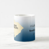 Mug - Carte d'état de la Caroline du Sud avec la v (Centre)
