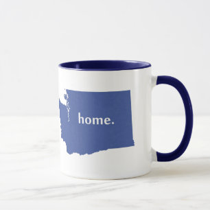 Mug Carte d'état de la silhouette de la maison de Was