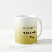 Mug - Carte d'état de Virginie-Occidentale avec la (Devant droit)