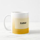 Mug - Carte d'état du Kansas avec la ville (Gauche)
